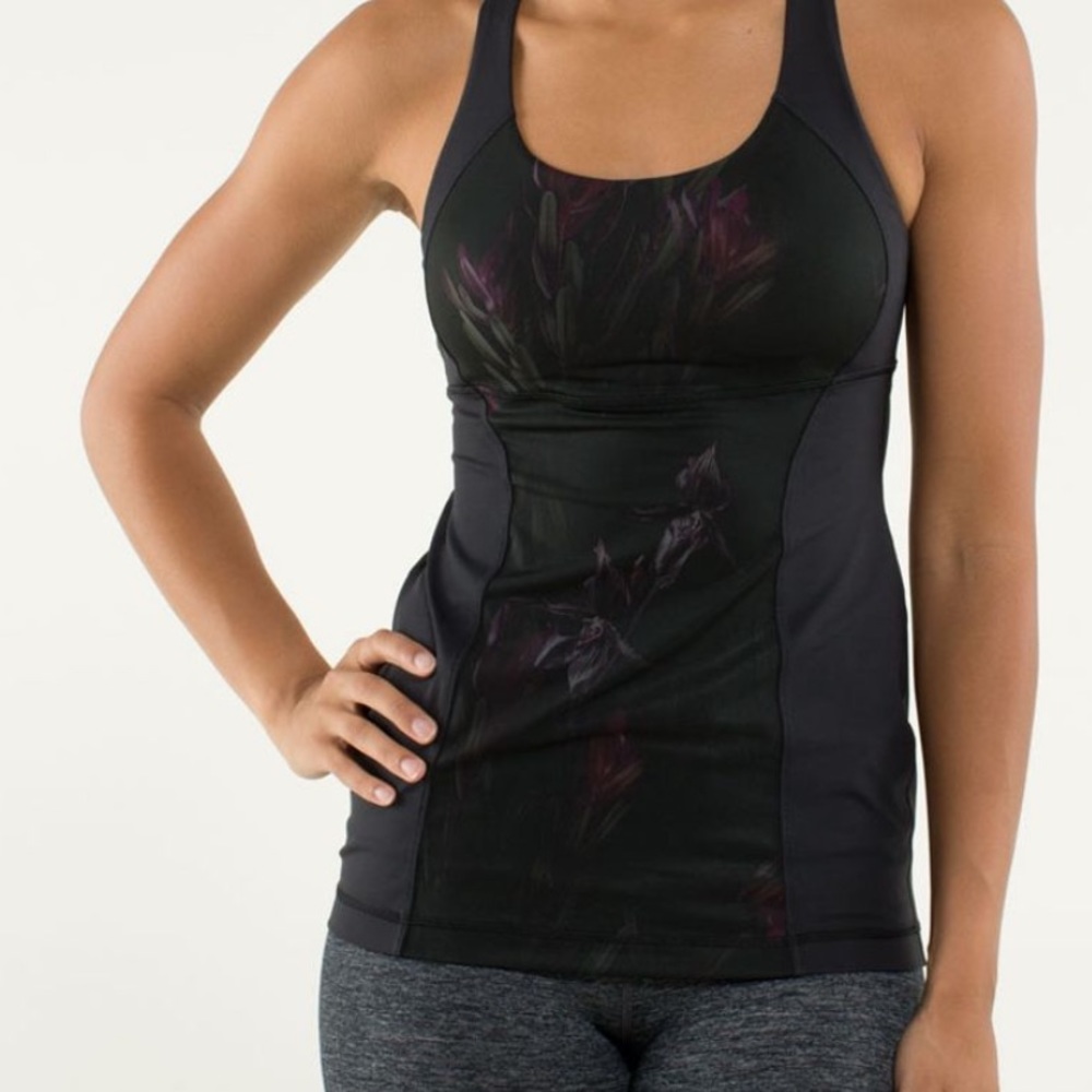 Lululemon Energy tank, midnight iris multi, size 6